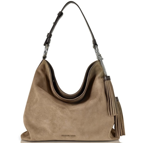 Michael Kors Handbags - NWT Michael KORS Elyse Large Suede Shoulder Bag